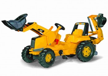 rolly toys - rollyJunior CAT gelb inkl. Ladeschaufel und Heckbagger