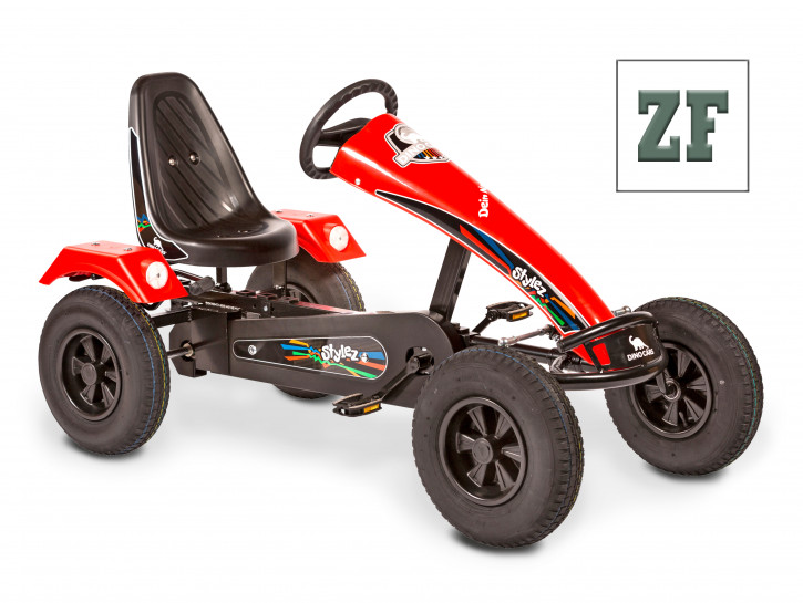 NEU - DINO CARS Stylez mit Leichtlaufreifen / Frontspoiler rot  / Antrieb ZF - S211ZF