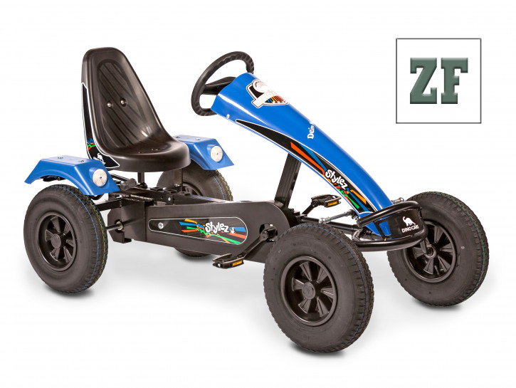 NEU - DINO CARS Stylez mit Leichtlaufreifen / Frontspoiler blau / Antrieb ZF - S214ZF